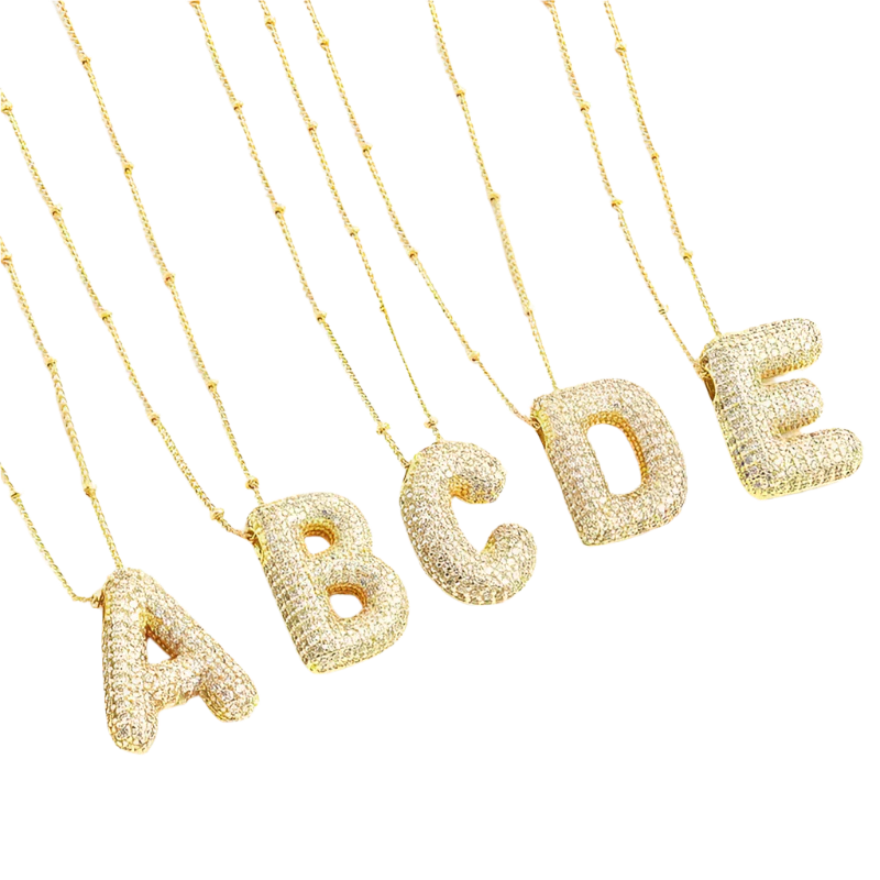 Buchstaben-Anhänger Set | Gold