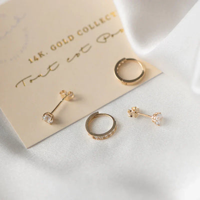 Dara Brillane Ohrringe Set | Gold