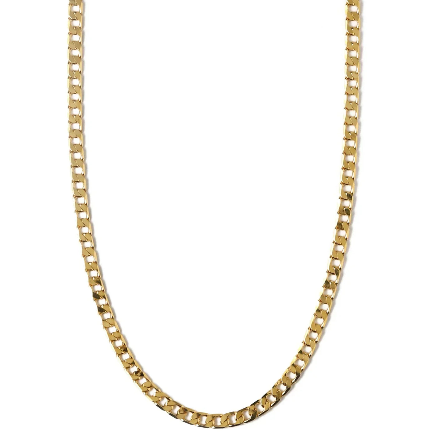 Flache Link-Ankerkette Halskette | Gold
