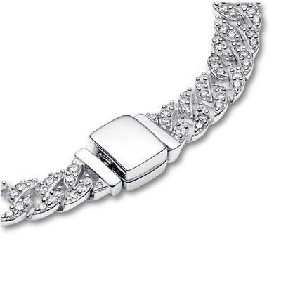 Pave Cuban Armband | Gold