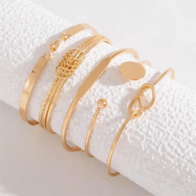 Geknotetes Eleganz-Armband-Set | Gold