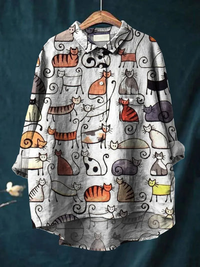 Addison - Kreatives Katzenkunst T-Shirt