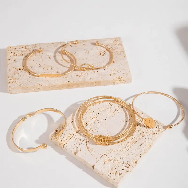 Geknotetes Eleganz-Armband-Set | Gold