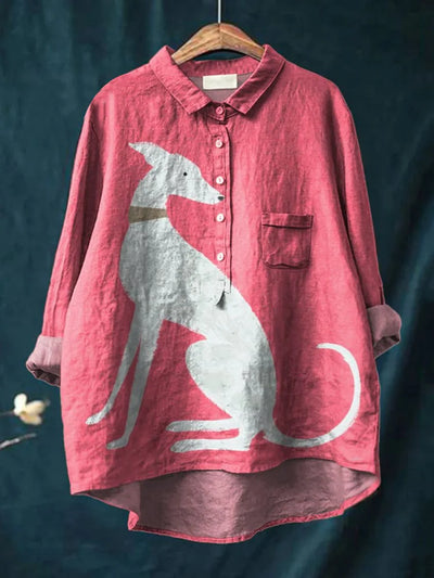 Arya - Locker sitzendes Hundekunst-Shirt