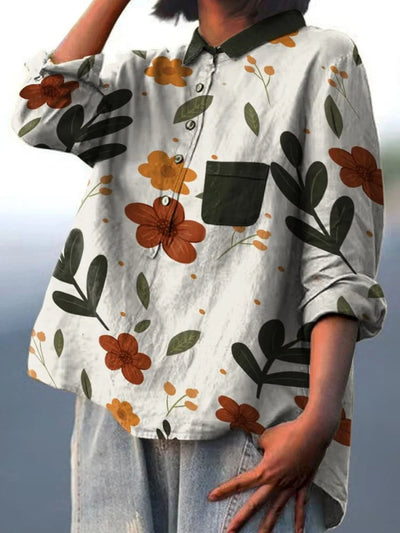 Layla - Natur-inspiriertes Pflanzenkunst-Shirt
