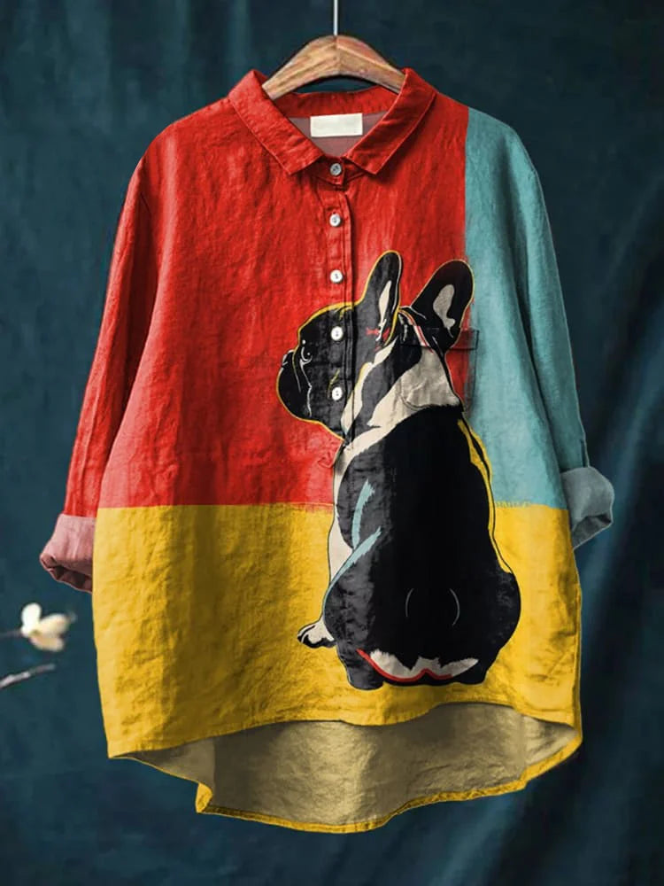 Genesis - Künstlerisches Print-Hundekunst-Shirt