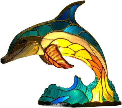 Boho-Delfin-Tischlampe