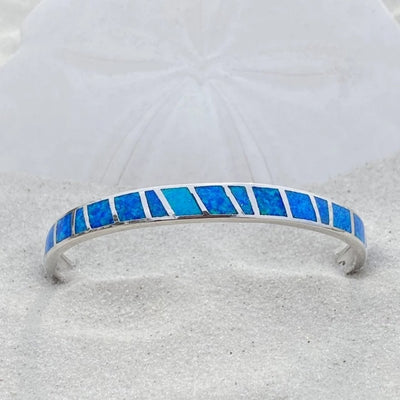 Blaue und Silberne Opalarmband