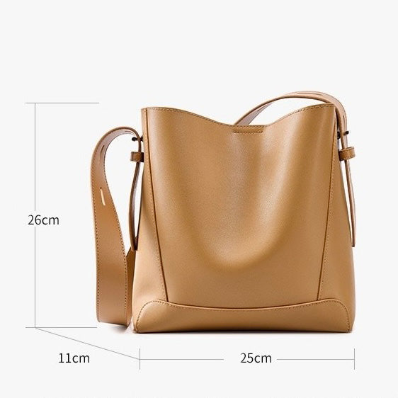 Echte Leder Crossbody & Schulter Oversized Bucket Bag