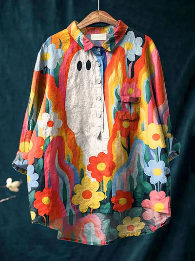Eliana - Einzigartiges Floral Kunst Shirt