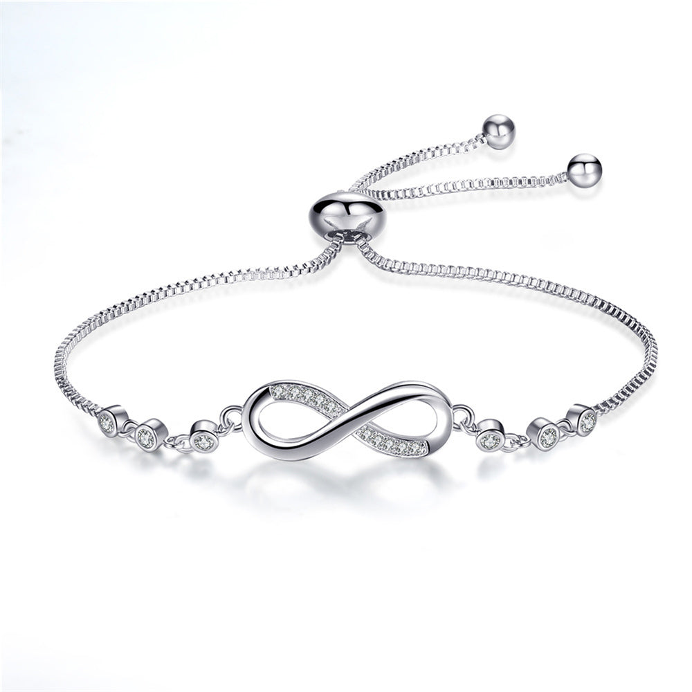 Verstellbares Unendlichkeit-Armband in Silber