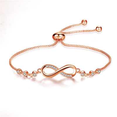 Verstellbares Unendlichkeit-Armband in Silber