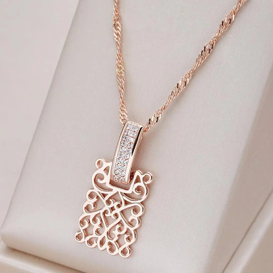 Elegante Gold Mandala Halskette