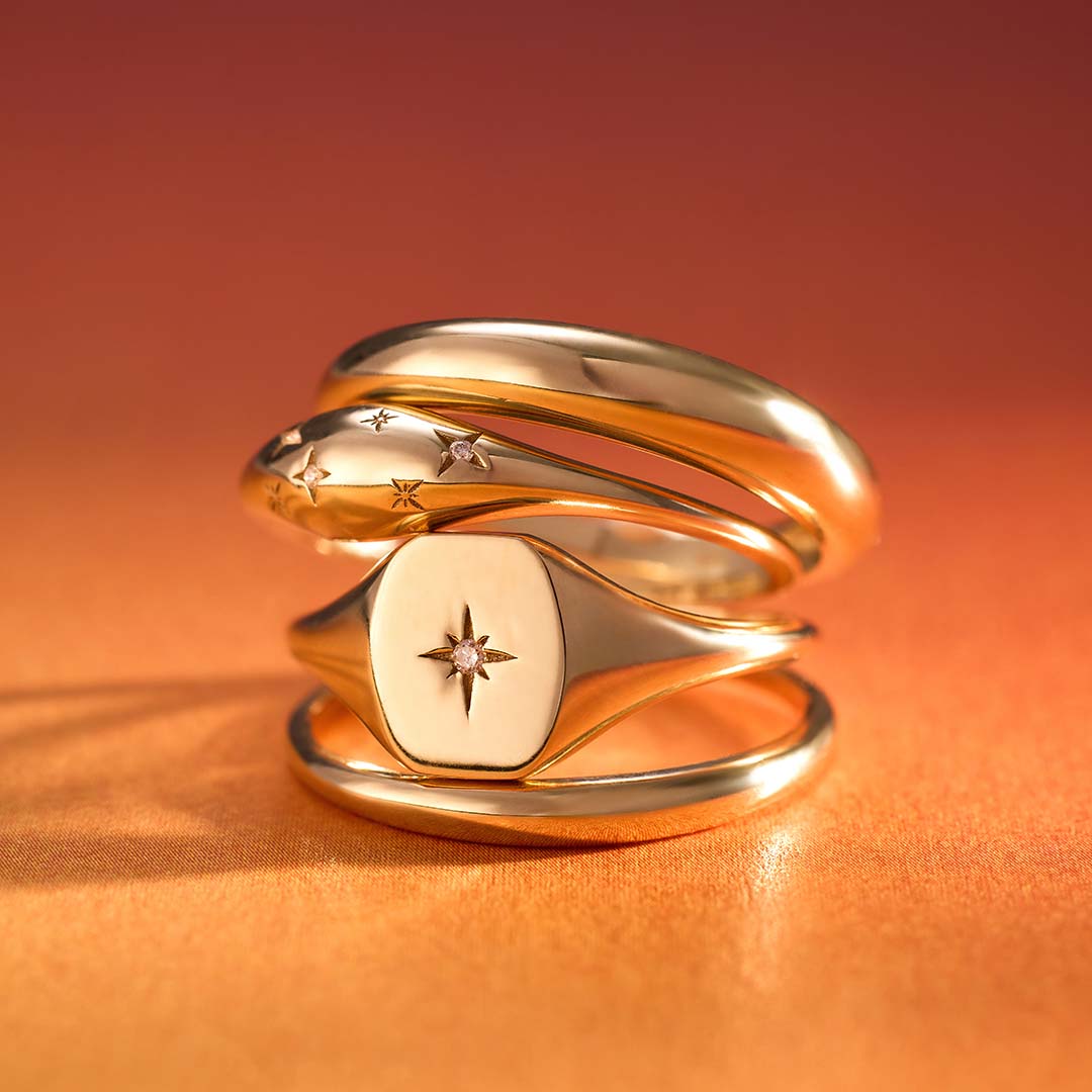 Diamantkuppelring | Gold
