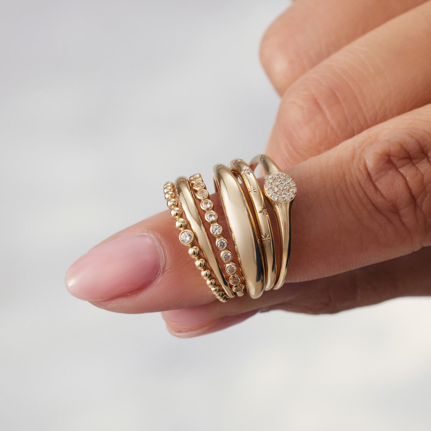Midi Dome Ring | Gold
