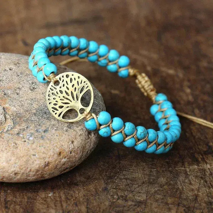 Armband Lebensbaum Handgemacht Türkisstein