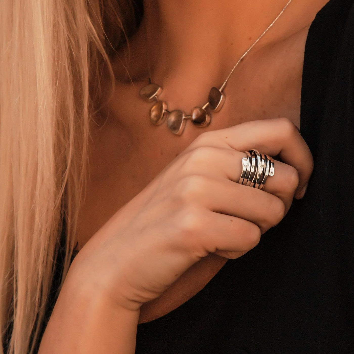 Bliss - Vintage Dicke Schicht Silberring