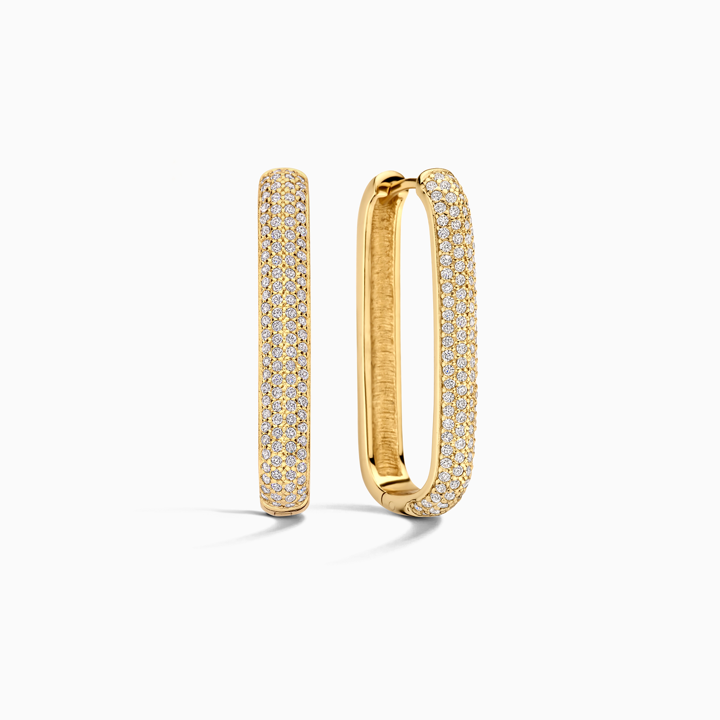 Große Icon Pavé Creolen | Gold