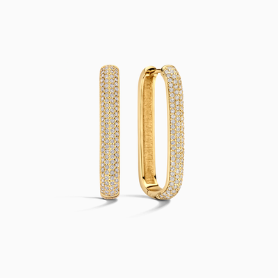 Große Icon Pavé Creolen | Gold