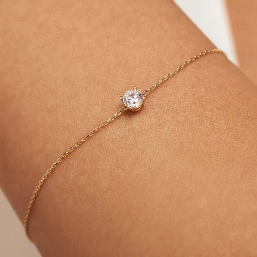 Cléa Moissanit Steinarmband | Gold