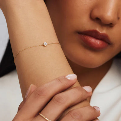 Cléa Moissanit Steinarmband | Gold