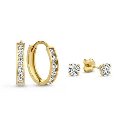 Dara Brillane Ohrringe Set | Gold
