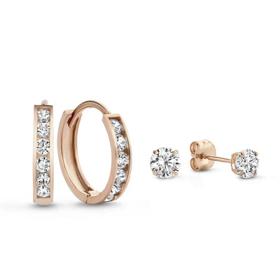 Dara Brillane Ohrringe Set | Gold