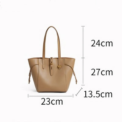 Echte Leder Vintage Schloss Schnalle Tote Bag