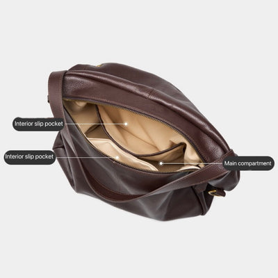 Retro Echtes Leder Weiche Minimalistische Tragetasche