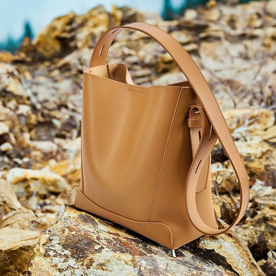 Echte Leder Crossbody & Schulter Oversized Bucket Bag
