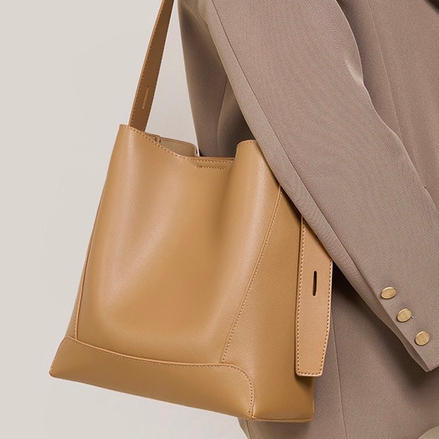 Echte Leder Crossbody & Schulter Oversized Bucket Bag