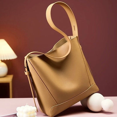 Echte Leder Crossbody & Schulter Oversized Bucket Bag