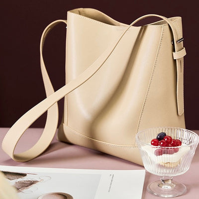Echte Leder Crossbody & Schulter Oversized Bucket Bag