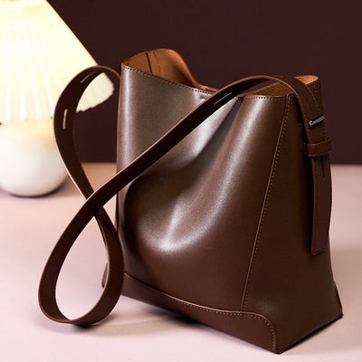 Echte Leder Crossbody & Schulter Oversized Bucket Bag