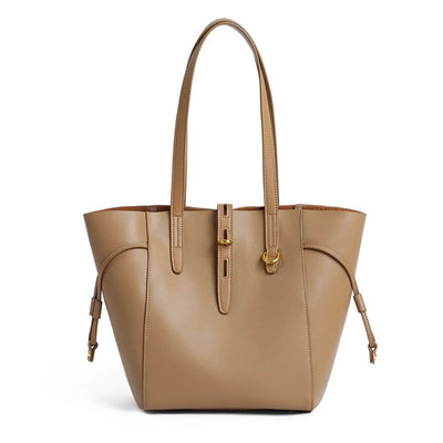 Echte Leder Vintage Schloss Schnalle Tote Bag