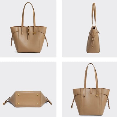Echte Leder Vintage Schloss Schnalle Tote Bag