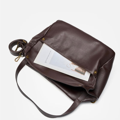Retro Echtes Leder Weiche Minimalistische Tragetasche
