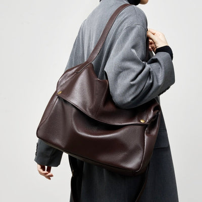 Retro Echtes Leder Weiche Minimalistische Tragetasche