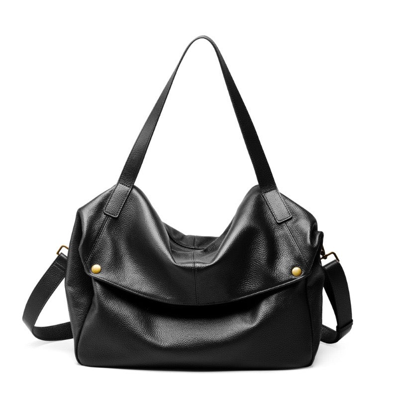 Retro Echtes Leder Weiche Minimalistische Tragetasche