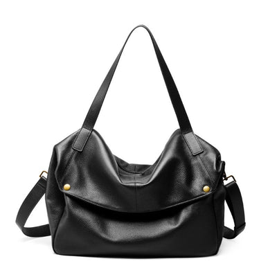 Retro Echtes Leder Weiche Minimalistische Tragetasche