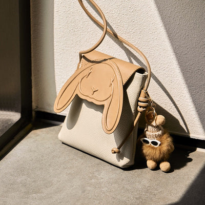 Hase Echtes Leder Mini Crossbody Handytasche
