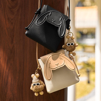 Hase Echtes Leder Mini Crossbody Handytasche