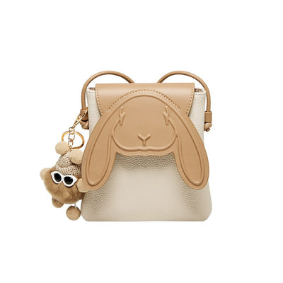 Hase Echtes Leder Mini Crossbody Handytasche