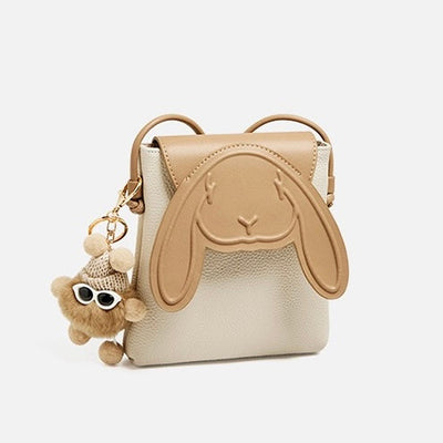 Hase Echtes Leder Mini Crossbody Handytasche