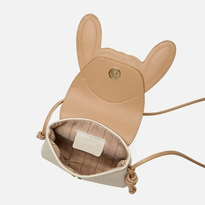 Hase Echtes Leder Mini Crossbody Handytasche