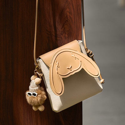 Hase Echtes Leder Mini Crossbody Handytasche