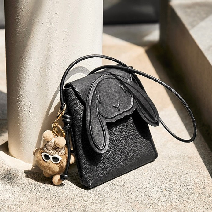 Hase Echtes Leder Mini Crossbody Handytasche
