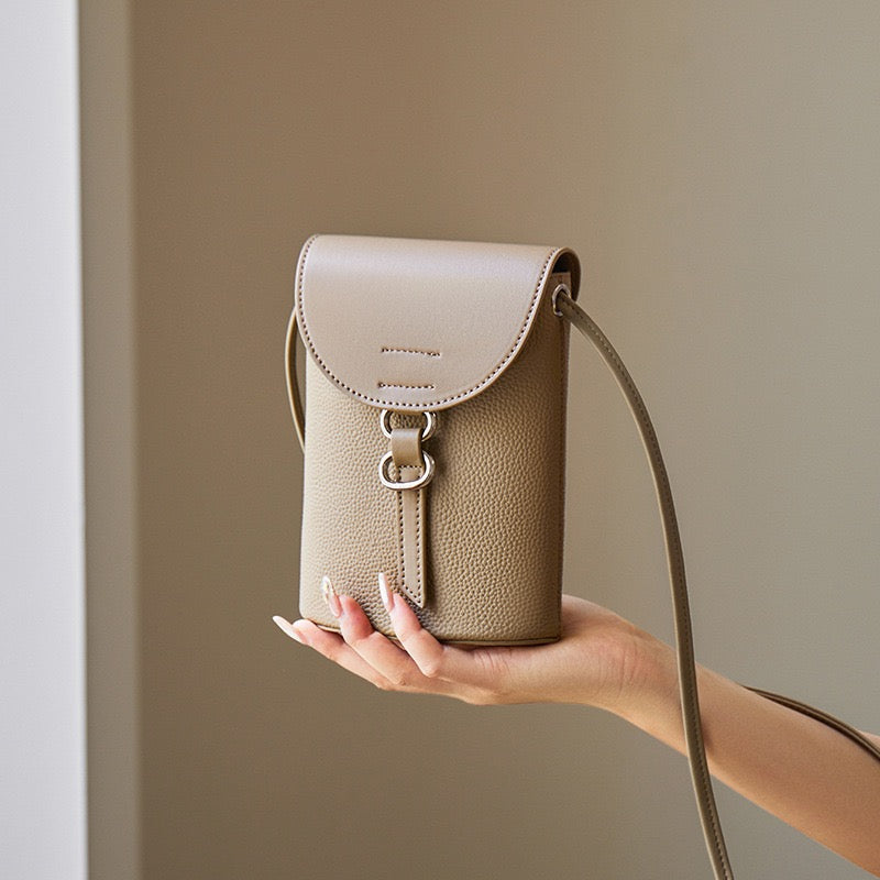 Echtes Leder Mini Crossbody Handy Tasche