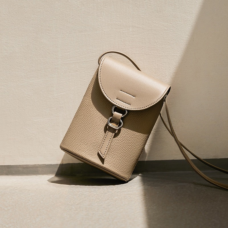 Echtes Leder Mini Crossbody Handy Tasche