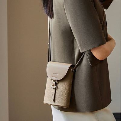 Echtes Leder Mini Crossbody Handy Tasche